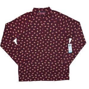 SAXX Men's Burgundy Quarter-Zip Long Sleeve Shirt